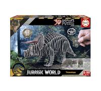 Educa - Puzzle 3D Pterodactilo Jurassic World 67 Piezas para niños Infantil | Figura 3D de dinosaurio volador para montar paso a paso, maqueta de cartón para niños y niñas, a partir de 6 años (20718)