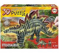 Educa - Puzzle 3D Stegosaurus Creature Puzzle. Monta tu Propio Dinosaurio Puzzle 3D a Partir de 5 6 7 8 años (19184)