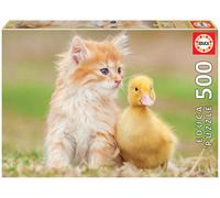 Educa Puzzle 500 Piezas Adorables Amigos 18467 Gatito, Patito