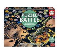 Educa - Puzzle Battle Natura | Juego de Mesa | Una auténtica Batalla de Piezas | Sé el Primero en completar tu Puzzle para convertirte en el Ganador | a Partir de 7 años (20119)