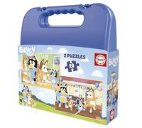 Educa - Puzzle Bluey | Set de 2 Puzzles Infantiles de Madera con 20 Piezas Cada uno. Medidas montado: 26 x 18 cm. Compuesto por Grandes Piezas Perfectamente acabadas. A Partir de 4 años (20348)
