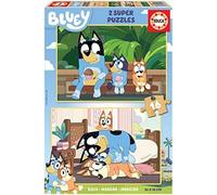 Educa - Puzzle Bluey | Set de 2 Puzzles Infantiles de Madera con 16 Piezas Cada uno. Medida montado: 26 x 18 cm. Compuestos por Grandes Piezas Perfectamente acabadas. A Partir de 3 años (19406)