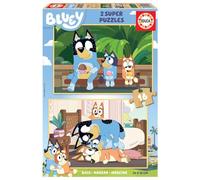 Educa - puzzle bluey - set de 2 puzzles infantiles de madera con 16 pi