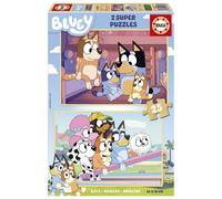 Educa - Puzzle Bluey Set de 2 Puzzles Infantiles de Madera con 25 Piezas Cada