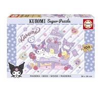 Educa - Puzzle de 100 Piezas para Adultos | Puzle de Madera Kuromi | Medidas: 68 x 48 cm | A Partir de 14 años (20509)