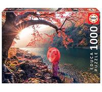 Educa - Puzzle de 1000 Piezas para Adultos | Amanecer en el Río Katsura, Japón. Incluye Pegamento Fix Puzzle. A Partir de 14 años (18455)