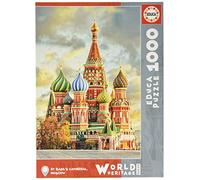 Educa - Puzzle de 1000 Piezas para Adultos | Catedral de San Basilio, Moscú. Incluye Pegamento Fix Puzzle. A Partir de 14 años (17998)