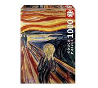 Educa - Puzzle de 1000 Piezas para Adultos | El Grito, Edvard Munch. Incluye Pegamento Fix Puzzle. Medidas: 48 x 68 cm. A Partir de 14 años (20308)