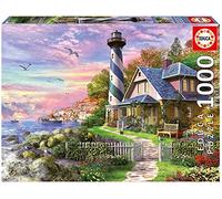 Educa - Puzzle de 1000 Piezas para Adultos | Faro en Rock Bay. Incluye Pegamento Fix Puzzle. A Partir de 14 años (17740)