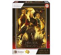Educa Borras - Puzzle 1000 piezas: Casa del Dragón con Cola Fix para montaje ㅤ