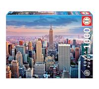 Educa Borrás Puzzle Manhattan, Nueva York – 1000 piezas, para adultos, incluye pegamento Fix Puzzle
