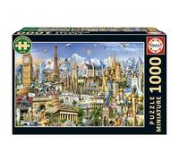 Educa - Puzzle de 1000 Piezas para Adultos más pequeño del Mundo | Símbolos de Europa Miniature. Incluye Pegamento Fix Puzzle. Medidas: 30 x 46 cm. A Partir de 14 años (20248)