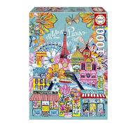 Educa - Puzzle de 1000 Piezas para Adultos | París by Car Pintos | Medidas: 48 x 68 cm | A Partir de 14 años (20559)