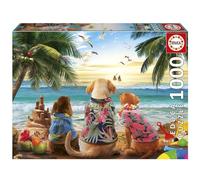 Educa - Puzzle de 1000 Piezas para Adultos | Perros en la Playa | Medidas: 68 x 48 cm | A Partir de 14 años (20291)