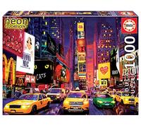 Educa - Puzzle de 1000 Piezas para Adultos Que Brilla en la Oscuridad | Times Square New York. Incluye Pegamento Fix Puzzle. A Partir de 14 años (18499)
