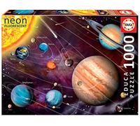 Educa - Puzzle de 1000 Piezas para Adultos | Sistema Solar con Efecto neón Que Brilla en la Oscuridad. Recomendado a Partir de 14 años (14461)