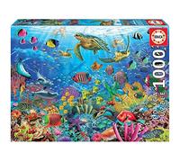Educa Borrás Puzzle 1000 piezas para adultos Tortugas en el Paraíso Incluye pegamento Fix Puzzle