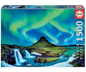 Educa - Puzzle de 1500 Piezas para Adultos | Aurora Boreal en Islandia. Incluye Pegamento Fix Puzzle. A Partir de 14 años (19041)