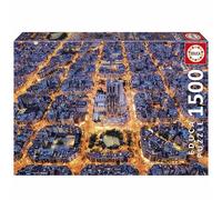 Educa Borrás Puzzle 1500 piezas Eixample de Barcelona para adultos 85x60 cm con Pegamento Fix Puzzle