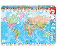 Puzzle EDUCA 1500 Piezas, Mapamundi Político