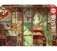 Educa - Puzzle de 1500 Piezas para Adultos | Old Garage, Arly Jones. Incluye Pegamento Fix Puzzle. A Partir de 14 años (18005)