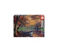 Educa - Puzzle de 2000 Piezas para Adultos | Barca en el Lago. Incluye Pegamento Fix Puzzle. A Partir de 14 años (19275)