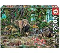 Educa - Puzzle de 2000 Piezas para Adultos | Jungla Africana. Incluye Pegamento Fix Puzzle. A Partir de 14 años (16013)