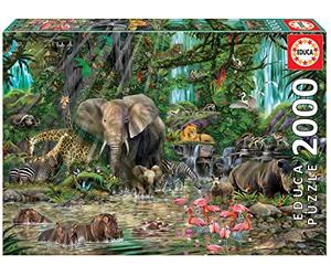 Educa - Puzzle de 2000 Piezas para Adultos | Jungla Africana. Incluye Pegamento Fix Puzzle. A Partir de 14 años (16013)