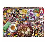Educa - Puzzle de 2000 Piezas para Adultos | La Mesa de Costura. Incluye Pegamento Fix Puzzle. Medidas: 96 x 68 cm. A Partir de 14 años (20263)