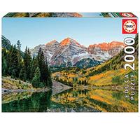 Educa - Puzzle de 2000 Piezas para Adultos | Maroon Bells, Estados Unidos. Incluye Pegamento Fix Puzzle. A Partir de 14 años (19279)