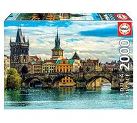 Educa - Puzzle de 2000 Piezas para Adultos | Vistas de Praga. Incluye Pegamento Fix Puzzle. A Partir de 14 años (18504)