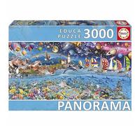 Educa - Puzzle de 3000 Piezas para Adultos en Formato panorámico | Vida Panorama. Incluye Servicio de Pieza perdida. Medidas: 144 x 68 cm. A Partir de 14 años (20265)