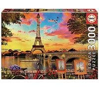 Educa - Puzzle de 3000 Piezas para Adultos | Puesta de Sol en París. Incluye Servicio de Pieza perdida. Medidas montado: 120 x 85 cm. A Partir de 14 años (17675)