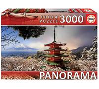 Educa Borrás Puzzle Panorama 3000 piezas Monte Fuji y Pagoda Chureito Japón - Servicio pieza perdida