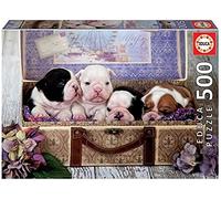 Educa Borrás Puzzle Cachorros 500 piezas Incluye pegamento Fix Puzzle Desde 11 años (19007)