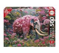 Educa - Puzzle de 500 Piezas para Adultos | Elefante Floral. Incluye Pegamento Fix Puzzle. Medidas: 48 x 34 cm. A Partir de 11 años (20228)