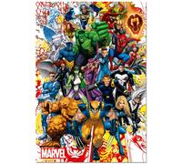 Educa - Puzzle de 500 Piezas para Adultos Héroes Marvel. Incluye Pegamento Fix