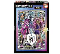 Educa - Puzzle de 500 Piezas para Adultos. Monster High | Medidas: 34 x 48 cm. Incluye Pegamento Fix Puzzle. A Partir de 11 años (19702)