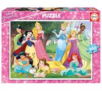 Educa - Puzzle de 500 Piezas para Adultos | Princesas Disney. Incluye Pegamento Fix Puzzle. Medida una Vez montado: 46 x 34 cm. A Partir de 11 años (17723)