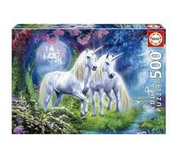 Educa - Puzzle de 500 Piezas para Adultos | Unicornios en el Bosque. Incluye Pegamento Fix Puzzle. A Partir de 11 años (17648)