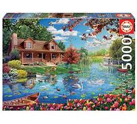 Educa - Puzzle de 5000 Piezas para Adultos | Casita en el Lago. Incluye Servicio de Pieza perdida. A Partir de 14 años (19056)