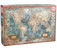 Educa - Puzzle de 8000 Piezas para Adultos | Mapamundi histórico. Incluye Servicio de Pieza perdida. A Partir de 14 años (18017)