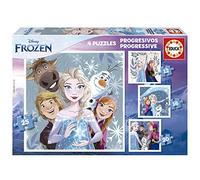 Educa - Puzzle Disney Frozen | Set de 4 Puzzles Infantiles Progresivos de 12 a 25 Piezas | A Partir de 3 Años (19735)
