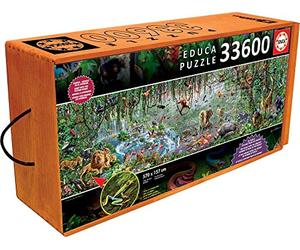 Educa - Puzzle Gigante XXL para Adultos 33600 Piezas | Vida Salvaje. Medidas 570 x 157 cm. Incluye Servicio de Pieza perdida. A Partir de 14 años (16066)