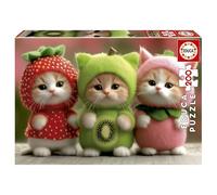 Educa - Puzzle Infantil de 200 Piezas | Gatitos Frutales | Medidas: 40 x 28 cm | Recomendado a Partir de 6 7 8 años (20496)