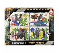 Educa - Puzzle Infantil Multi 4 en 1 Jurassic World 50+80+100+150 Piezas | Rompecabezas Dinosaurios Progresivo para niños pequeños | A Partir de 5 años (20517)