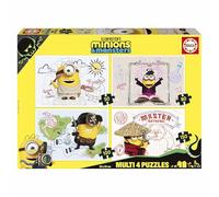 Educa - Puzzle Infantil Multi 4 en 1 Minions 50+80+100+150 Piezas Universal | Rompecabezas Progresivo Educativo para niños pequeños | A Partir de 5 años (20514)