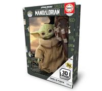 Educa - Puzzle Lenticular 3D The Mandalorian 300 Piezas Lata colección | Efecto lenticular 3D sin gafas en lata metálica de coleccionista, regalo para fans de Star Wars, a partir de 8 años (20823)