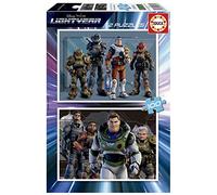 Educa - Puzzle Lightyear 2 x 100 | 2 Puzzles de cartón con 100 Piezas Cada uno | Diversión por Partida Doble | Medida aproximada de Cada Puzzle 40 x 28 cm | A Partir de 6 años (19316)