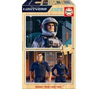 Educa - Puzzle Lightyear 2 x 25, 2 Puzzles de Madera ecológica Resistente con 25 Piezas Cada uno, diversión por Partida Doble, Medidas: 26 x 18 cm, A Partir de 3 años (19313)